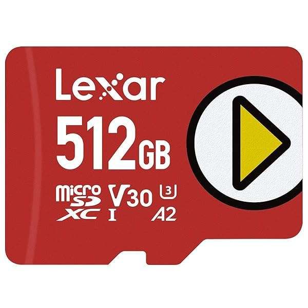 Lexar 512GB PLAY microSDXC Card: Fast UHS-I Storage for Nintendo Switch, Gaming & 4K Video