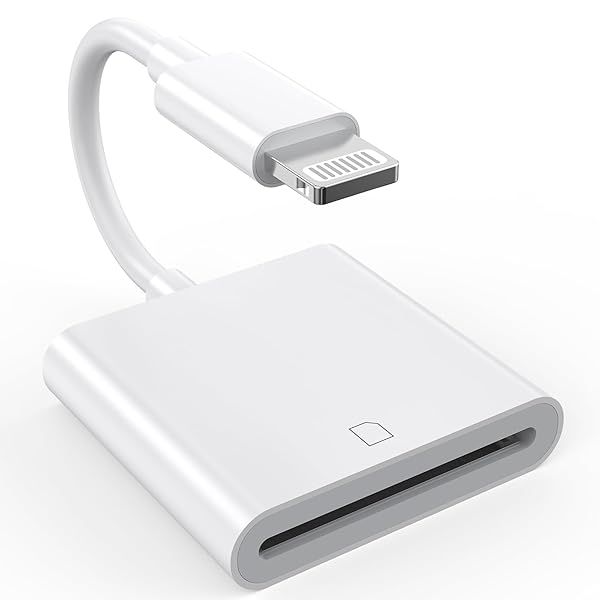 Lightning to SD Card Camera Reader for iPhone iPad Apple MFi Certified Easy Plug and Play Adapter for iPhone 14 13 12 11 XS XR X 8 7 iPad