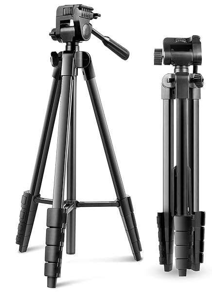 Lightweight 57-inch Professional Camera Tripod For Sony Alpha A99, A3000, A5000, A6000, A6300, SLT-A33, A35, A55, A58, A65, A7, A7R, A77, A77II, DSLR330L, NEX-3N, NEX-5T, NEX-6, NEX-7K, NEX-F3 Cameras