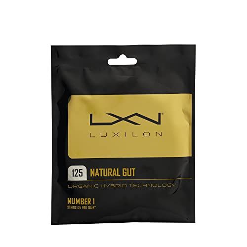 Luxilon Natural Gut 125 Tennis String Set - Premium White Performance for Top Players