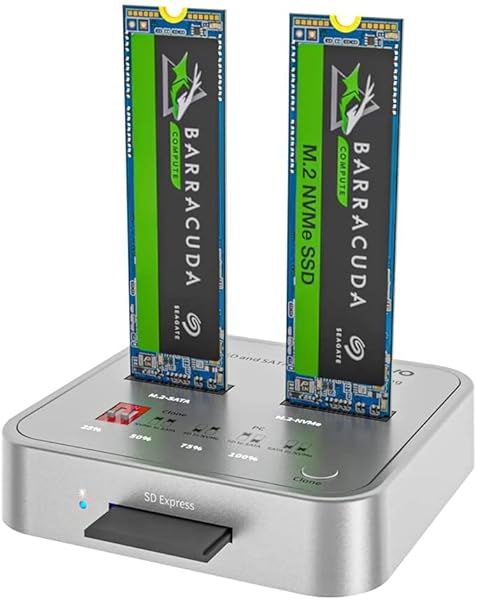 MAIWO K3016CL M.2 Docking Station: 10Gbps USB-C Clone Duplicator with Offline Copy & SD Card Support