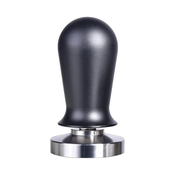 MATOW 53mm Calibrated Espresso Tamper: Professional Spring-Loaded Coffee Tool with Anodized Handle & Stainless Steel Base