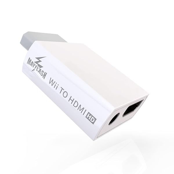 MAYFLASH Wii to HDMI Converter 1080P Full HD Adapter with Audio Jack Compatible with Wii Wii U HDTV Monitor Supports 720P NTS