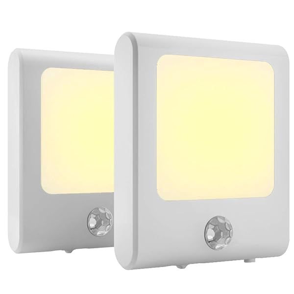 MAZ-TEK Motion Sensor Lights - Adjustable Brightness LED Night Light for Home, 2 Pack