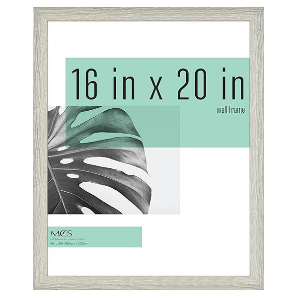 16x20 Gray Woodgrain Poster Frame - Vertical & Horizontal Wall Hanging for Photos & Art Prints | MCS Studio Gallery