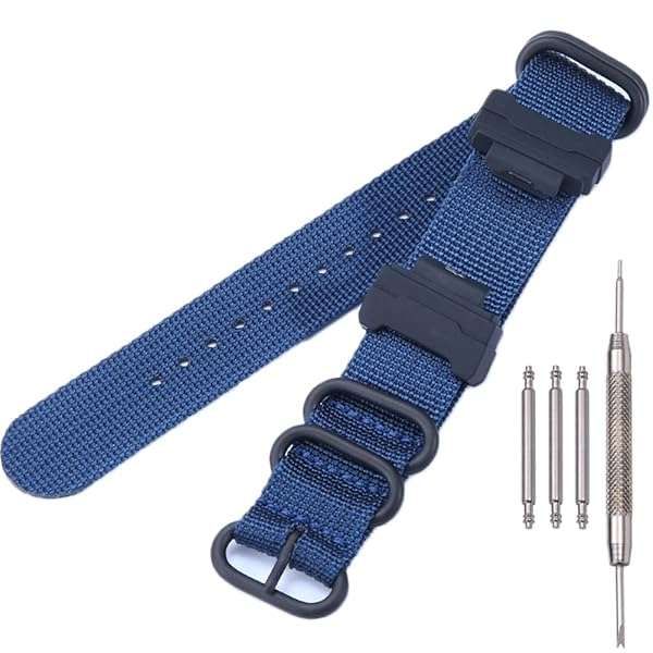 MCXGL Heavy duty nylon watch strap + Adapter 16mm Replacement for GShock Dw5600 GW6900 GA110 GA120 GA100 mens watch band