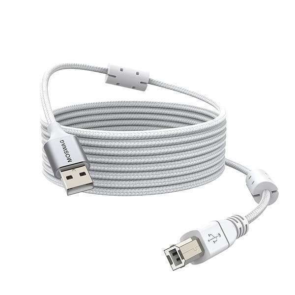 Buy MOSWAG 32.8FT USB Printer Cable - High-Speed Type A to B for HP, Canon, Epson & More
