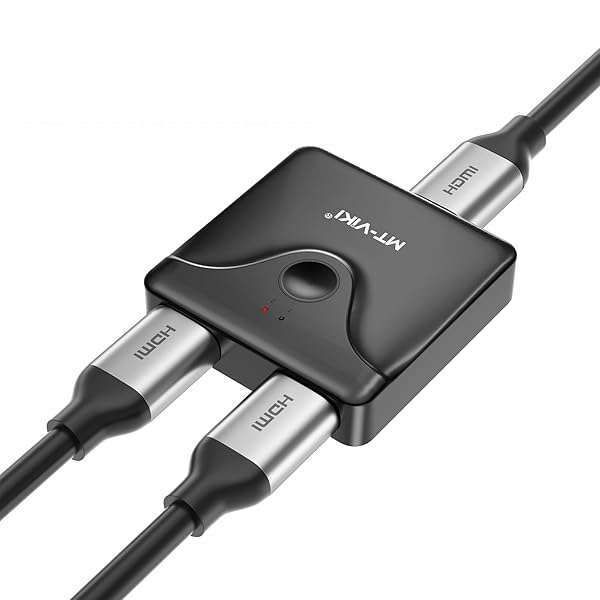 MT-VIKI 4K HDMI Switch 2x1 Bi-Directional Splitter for Xbox & PS5 - 4K@60Hz, HDR, 3D Compatible