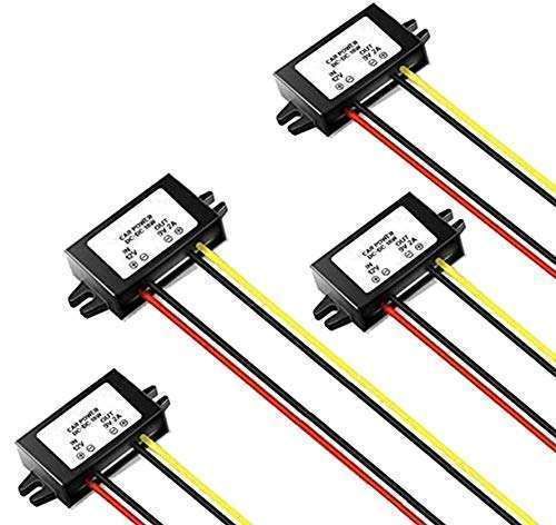Magnolian 4 Pack DC/DC Converter 12V to 9V 2A - Waterproof Power Supply Module for High Efficiency