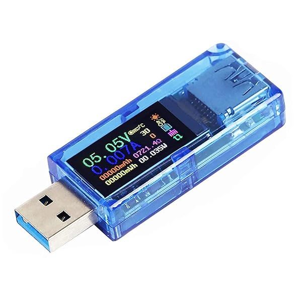 MakerHawk USB 3.0 Tester: Accurate Voltage & Current Meter with IPS Display for Fast Charging Analysis