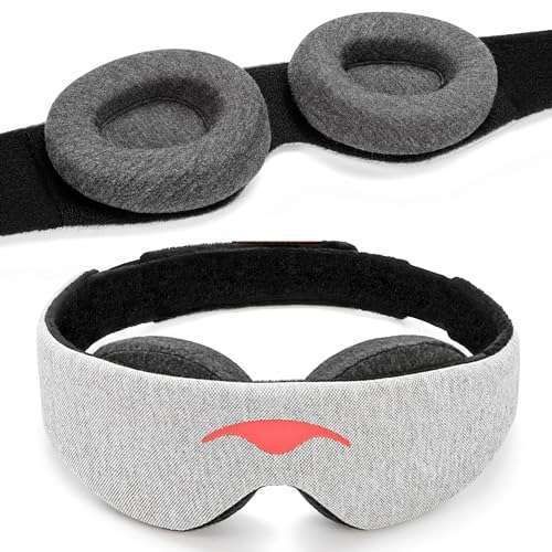 Ultimate Manta Sleep Mask: 100% Light Blocking, Adjustable & Comfortable for Deep Sleep, Travel & Shift Work