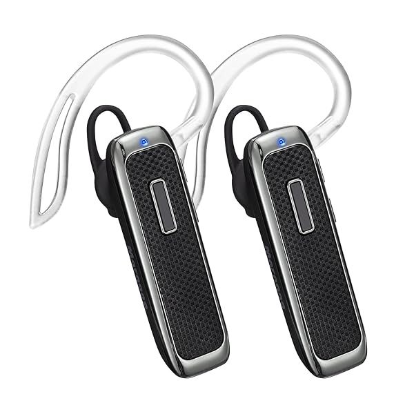 Buy Marnana Bluetooth Headset 2-Pack: 18H Playtime, Noise Cancelling Mic for iPhone, Samsung, Android - Perfect for Truck Drivers!