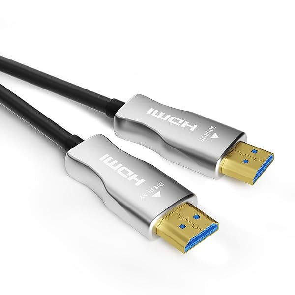 MavisLink 25ft 4K Fiber Optic HDMI Cable High Speed 18Gbps Supports HDR ARC Compatible with PS5 Blu-ray TV Box HDTV Projector