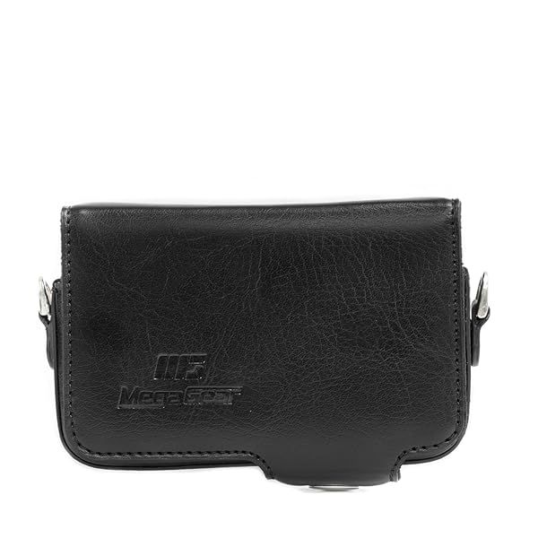 Buy MegaGear Black Leather Camera Case for Canon, Panasonic, Nikon & Sony - Perfect Protection for Your Gear!