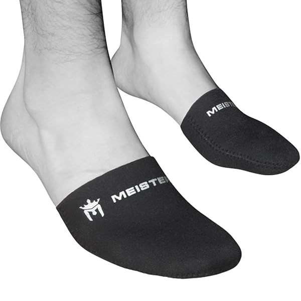 Meister 2.5mm Thermal Neoprene Toe Warmers for Cycling, Running & Hiking - Black Booties for Ice Baths