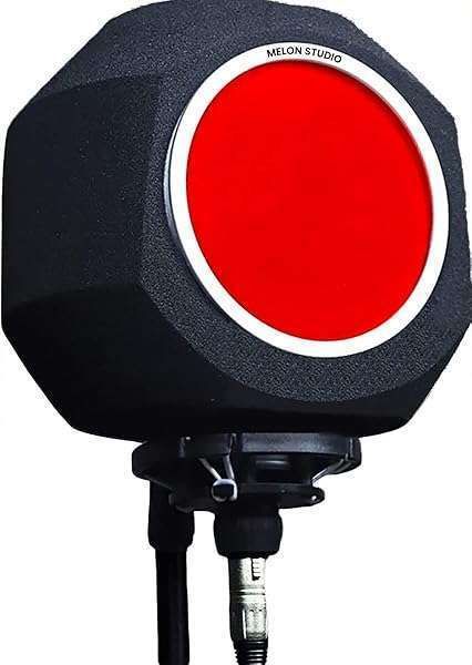 Melon Studio Microphone Windscreen & Pop Filter: Portable Vocal Isolation Booth & Acoustic Shield for Noise Reduction