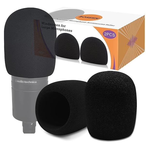 Mic Cover Foam Microphone Windscreen 2PCS Pop Filter for AT2020 AT2020USB AT2020USBi AT2035 AT2050 Recording Microphones