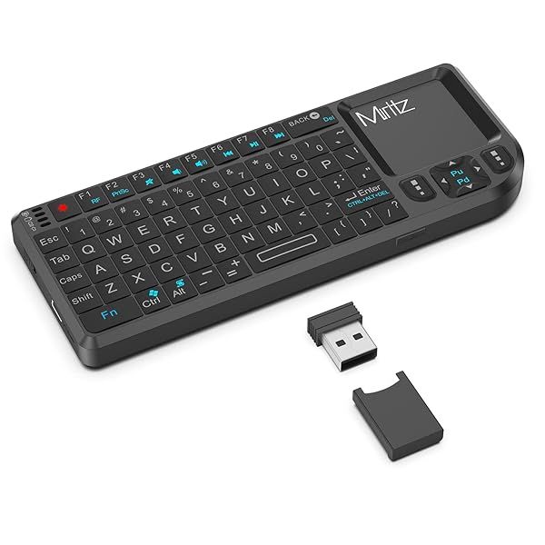 Buy Miritz 2.4G Wireless Touchpad Keyboard & Mouse - Mini Remote with Laser Pointer for Windows, Android, Smart TV & More