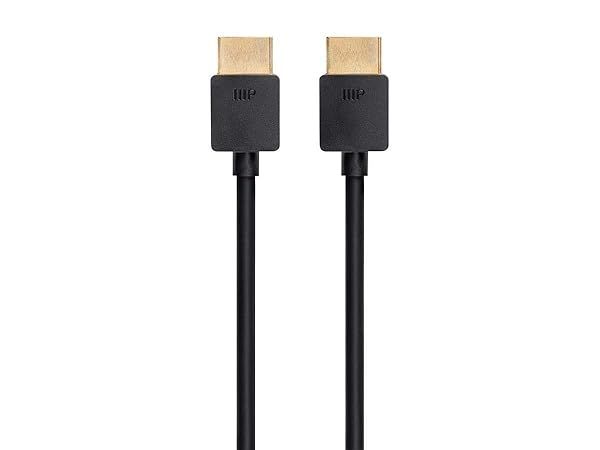 Monoprice 8K Ultra High Speed Slim HDMI Cable - HDMI 2.1, 8K@60Hz, 4K@120Hz, 48Gbps, 1ft, No Logo