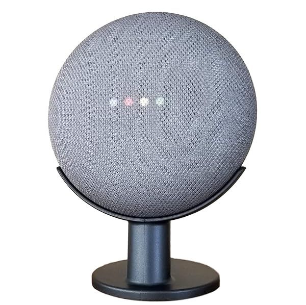 Mount Genie Pedestal for Nest Mini & Google Home Mini | Enhance Sound & Style | Best Clean Mount Holder (Charcoal)