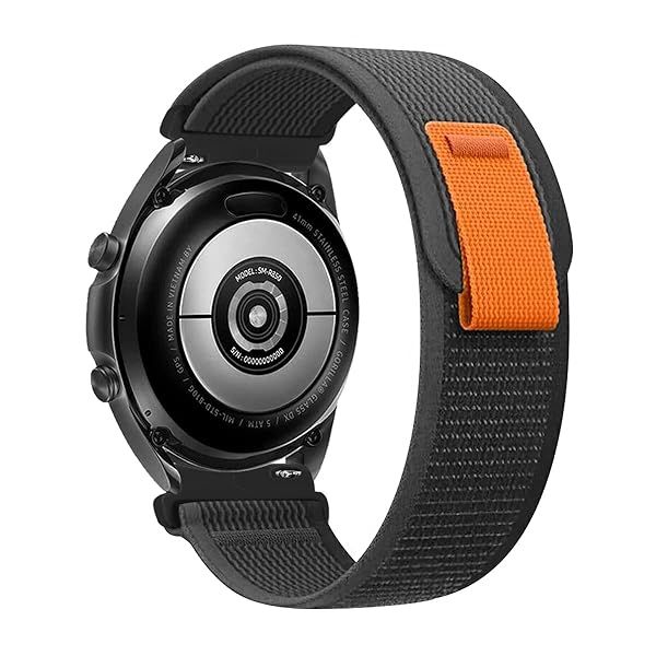 Buy MroTech 20mm Nylon Sport Band for Samsung Galaxy Watch 5/4 - Adjustable, Stretchy, Braided Strap for Men & Women - Black