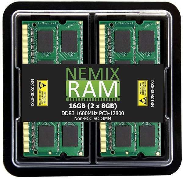 Buy NEMIX 16GB DDR3 1600MHz Laptop RAM (2x8GB) - PC3-12800 Non-ECC SODIMM Memory Kit