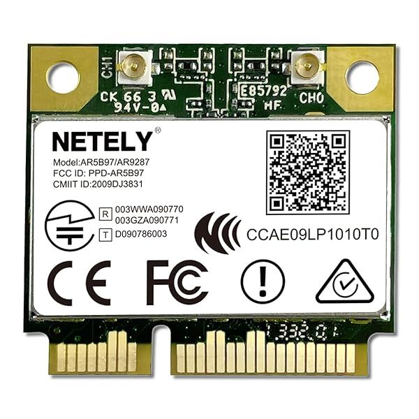 NETELY 300Mbps Mini-PCIE WiFi Adapter for Laptops & Desktops - Qualcomm Atheros AR9287 Network Card