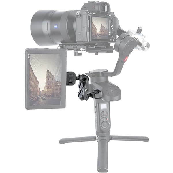 Buy NICEYRIG Double Ball-Head Monitor Mount for Zhiyun Weebill S & Crane 2S - Perfect for Filmmakers!