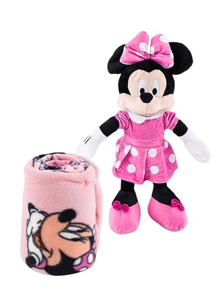 Northwest Minnie Mouse Travel Set: 2-Piece Kids Blanket & Plush - Perfect for Travel!