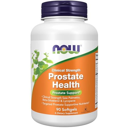 NOW Supplements Prostate Health: Clinical Strength Saw Palmetto, Beta-Sitosterol & Lycopene - 90 Softgels for Optimal Wellness