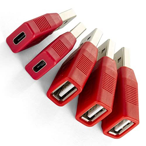 NTW USB Data Blocker & Charger: Secure Charging Adapter to Prevent Juice Jacking (5 Pack)