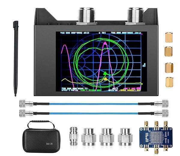 NanoVNA SAA-2N Antenna Analyzer: 50KHz-3GHz VNA with LCD, Test Kit & Smith Chart for HF/VHF/UHF Measurements