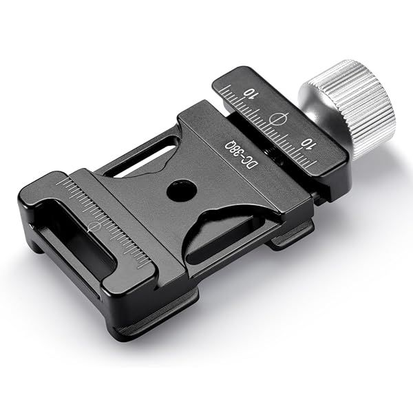 Neewer Aluminum Screw Knob Clamp: Mini Quick Release Clamp for 38mm QR Plate Compatibility