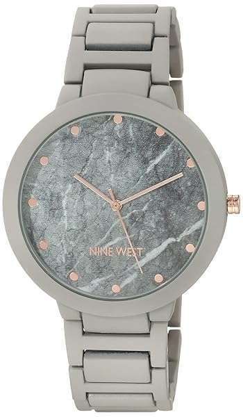 Buy Nine West Women's Gray Quartz Dress Watch NW/2274MAGY - Stylish Metal Strap & Elegant Design