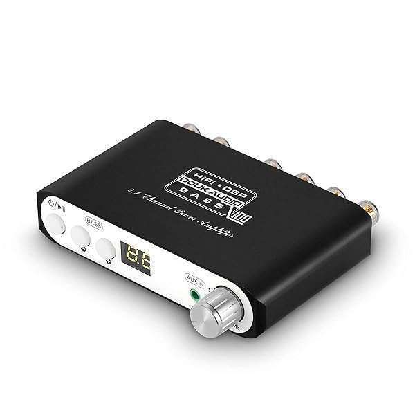 Buy Nobsound 2.1 Channel Hi-Fi Bluetooth Power Amplifier - Mini Stereo Amp with DSP & Subwoofer Output for Home Theater