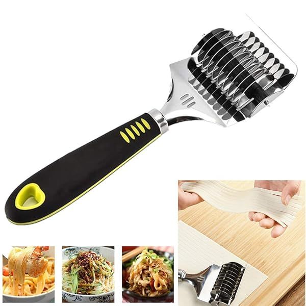 8-Inch Stainless Steel Noodle Lattice Roller Docker - Essential Dough Cutter for Home Cooking