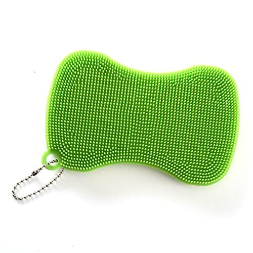 Norpro 1090 Silicone Bowtie Dish Brush in Green - Durable, Eco-Friendly Kitchen Tool for Effortless Cleaning