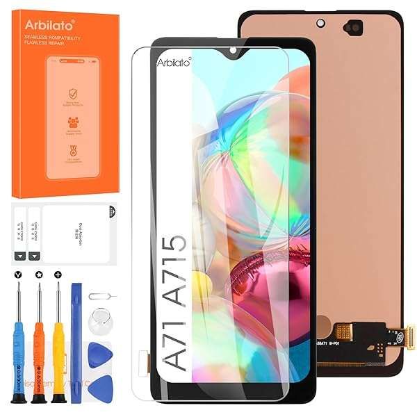 Samsung Galaxy A71 4G OLED Screen Replacement - A715 LCD Touch Display with Fingerprint Function