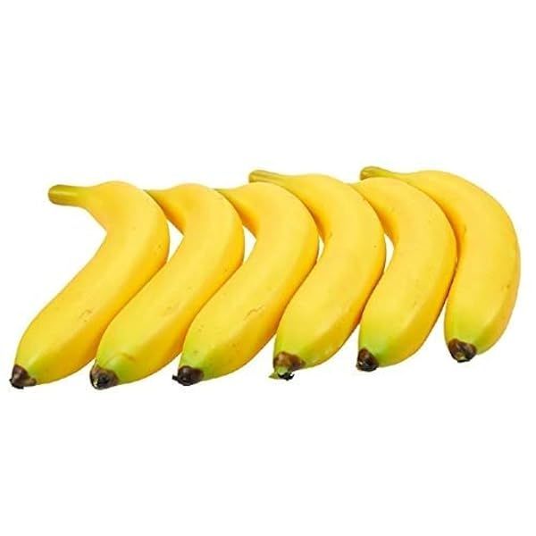 OLIREXD 6PCS Lifelike Fake Bananas - Perfect for Still Life Art, Party Decor & Kitchen Styling