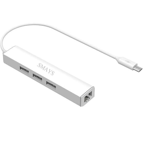 OTG Cable to Ethernet Adapter for Fire TV Cube Fire TV Stick Lite Echo Show 2nd Gen Micro USB HUB with Power