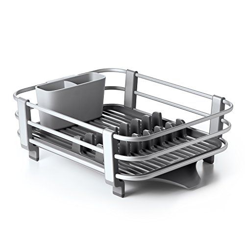 OXO Good Grips Aluminum Dish Rack in Gray - Durable, Stylish & Space-Saving Kitchen Essential