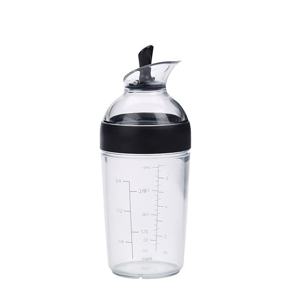 OXO Good Grips Little Salad Dressing Shaker - Compact Black Design for Easy Mixing
