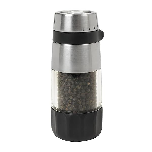 OXO Good Grips Mess-Free Pepper Grinder: Stainless Steel for Effortless Seasoning