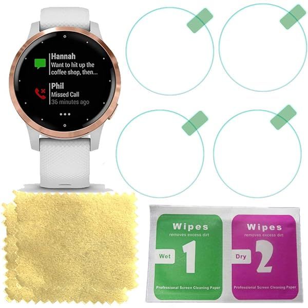 Octelect Tempered Glass Screen Protector for Garmin Vivoactive 4S & Venu Smartwatches - Ultimate Protection