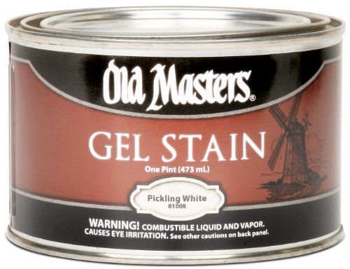 Old Masters 81008 Gel Stain Pint in Pickling White - Perfect for DIY Projects & Home Decor