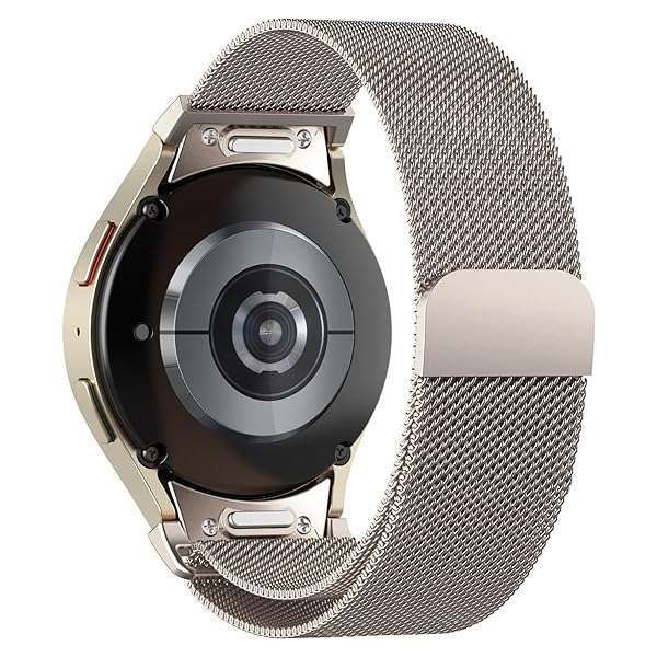One Click No Gap Metal Band for Samsung Galaxy Watch 6/7/FE & Classic - Stainless Steel Magnetic Strap for 40mm, 44mm, 47mm, 43mm