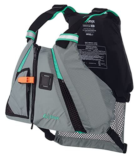 Onyx MoveVent Dynamic Paddle Sports Life Vest Aqua M/L - Lightweight & Comfortable Safety Gear