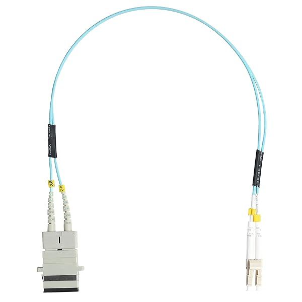 OpZonik 1FT LC to SC Fiber Optic Adapter Cable Multimode OM3 50/125um Duplex LC Male to SC Female 0.3 Meter