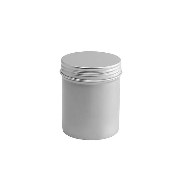 Buy Othmro 2.7oz Aluminum Round Tins - Refillable Containers for Lip Balm, Crafts & Candles - 80ml Screw Lid Cans in Silver
