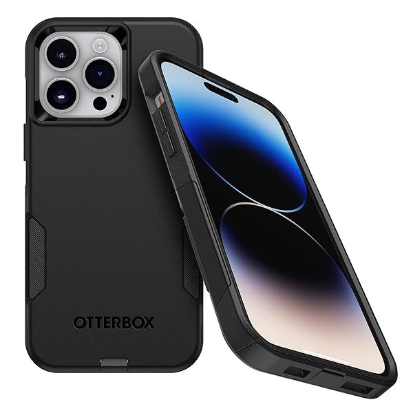 OtterBox Commuter Series Case for iPhone 14 Pro Max - Durable Black Protection